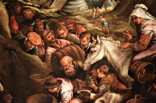 Antiquités - Moïse fait jaillir de l'eau du rocher - atelier de Francesco Bassano II